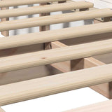 Bed Frame White 80 x 200 cm Solid Pine Wood 3385737