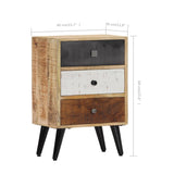 ZNTS Bedside Cabinet 40x30x60 cm Solid Mango Wood 282875