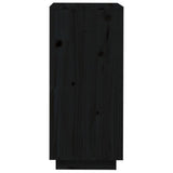 Shoe Cabinet Black 35x35x80 cm Solid Wood Pine 813539
