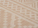 Outdoor Flatweave Rug 160x230 cm Brown Stripes 340867