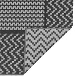 Outdoor Rug Chevron ARAKIL Black and Grey 500 x 250 cm 42003457