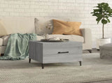 Coffee Table with Metal Legs Grey Sonoma 50x50x40 cm 817539