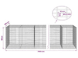 Gabion with 3.5 mm Wire and 5x10 cm Mesh 1150x100x100 cm 3462929