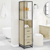 Bathroom Cabinet Sonoma Oak 35x37.5x166 cm Engineered Wood 849245