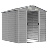 Garden Shed Light grey Galvanised steel 191x215x198 cm 3188243