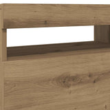 ZNTS TV Cabinet with LED Lights Artisan Oak 60x35x40 cm Engineered Wood 856311