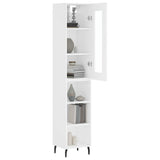 Highboard White 34,5x34x180 cm Engineered Wood 3199377