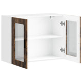 Kitchen Wall Cabinet with Glass Door Porto Smoked Oak 854092