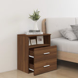Bed Cabinets 2 pcs Brown Oak 50x32x60 cm 815863