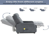 Fabric With 6-Point Massage Heating Function Recliner Light Gray 82079157