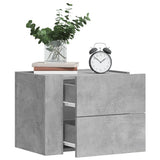 Wall-mounted Bedside Cabinets 2 pcs Concrete Grey 45x30x35 cm 848332