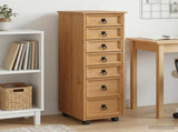 Rolling Cabinet with Drawers CORONA Honey Brown 42040535