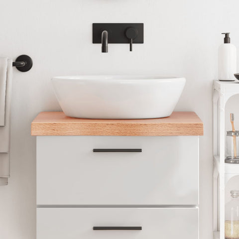 Bathroom Countertop Light Brown 60x50x cm Treated Solid Wood 3156109