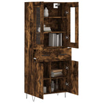 Highboard Smoked Oak 69.5x34x180 cm Engineered Wood 3198566