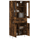 Highboard Smoked Oak 69.5x34x180 cm Engineered Wood 3198566