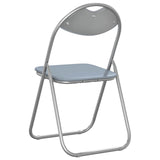 Folding Chair 2 pcs Grey 48 x 43.5 x 81 cm Faux Leather 42029058