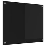 Kitchen Backsplash Black 70 x 60 cm Tempered Glass 42018034