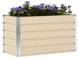 Planter Ivory 100 x 50 x 75 cm Galvanised Steel 42018099