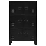 Industrial Storage Chest Black 75x40x120 cm Steel 145359