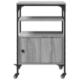 Printer Stand 3-Tier Grey Sonoma 50x40x76 cm Engineered Wood 842294