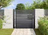Garden Gate Lockable Black 100x120 cm Aluminium 42004147