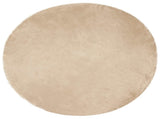 Faux Sheepskin Rug TAFALLA Beige 160 cm Polyester 42021494