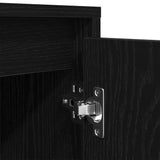 TV Cabinet with LED Lights Black Oak 160.5x41x50 cm 3328427