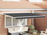 Awning Frame Anthracite 250 x 200 cm Polyester with PU coating 3329367