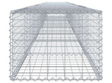 Gabion Basket with Cover 800x50x50 cm Galvanised Iron 3295139