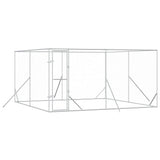 Outdoor Dog Kennel Silver 4x4x2 m Galvanised Steel 3190455