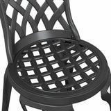 Garden Table Set 3 pcs Black Cast Aluminium 3334749