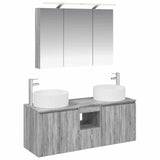 Bathroom Cabinet Set 4 pcs Grey Sonoma Engineered Wood 3406580