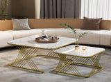 Nest of 2,Square Coffee Table Set,Nesting Sofa Table,Multi-functional End Side Table,Nesting WF531486WAA