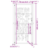 Garden Gate Anthracite 100x175 cm Steel Bamboo Design 153182
