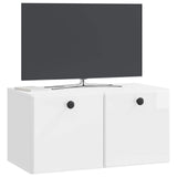 Wall-Mounted TV Cabinet 59.5 x 31 x 30 cm High Gloss White 899219
