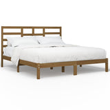 Bed Frame without Mattress Honey Brown Solid Wood 200x200 cm 3105818