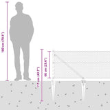 Welded Wire Fence with Spikes 100 x 0.6 m 3353441