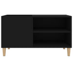 ZNTS Record Cabinet Black 84.5x38x48 cm Engineered Wood 831942