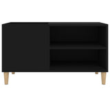 ZNTS Record Cabinet Black 84.5x38x48 cm Engineered Wood 831942