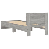 Bed Frame without Mattress with LED Lights Grey Sonoma 90x200 cm 838811