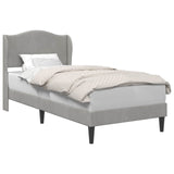 Bed Frame with Headboard Light Grey 90 x 190 cm Velvet 42027947