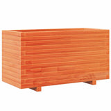 Garden Planter Wax Brown 90x40x49.5 cm Solid Wood Pine 847375