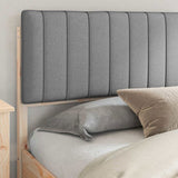 Bed Frame with Upholstered Headboard Light Grey 200 x 200 cm 3398209