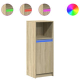 Sideboard with LED Sonoma Oak 38x34x100 cm Engineered Wood 852168