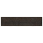 Bathroom Countertop Dark Brown 220x50x cm Treated Solid Wood 3156278