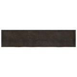 Bathroom Countertop Dark Brown 220x50x cm Treated Solid Wood 3156278