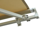 Manual Retractable Awning, 3x2.5 m-Ivory White T3398P310367