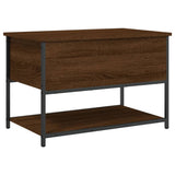 Storage Bench Brown Oak 70x42.5x47 cm Engineered Wood 839022