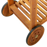 Garden Kitchen Trolley Solid Acacia Wood 92x43.5x141.5 cm 43986