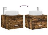 Bathroom Furniture Set 2 pcs Smoked Oak Engineered Wood 3404004